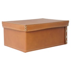 OFELIA Fine Regenerated Leather Box - 33 x 22 x 12 h cm