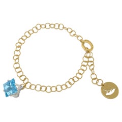 Fine Bracelet with Blue Sky Topaz, 18K