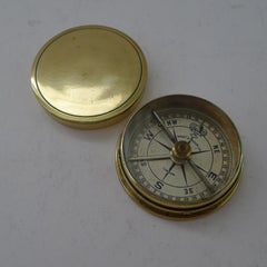Brújula de bolsillo con caja de latón de Short & Mason Ltd., Londres c.1910