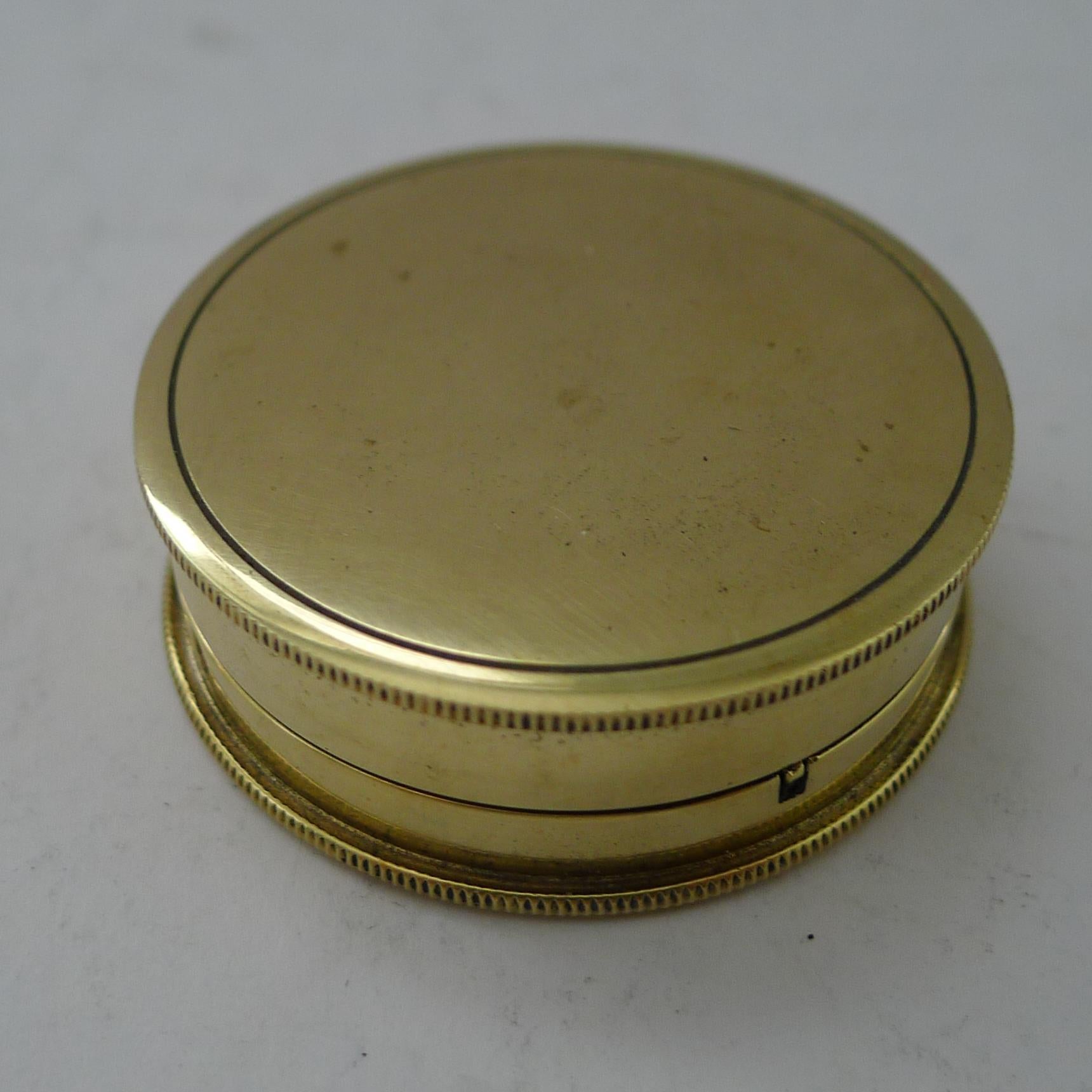 Early 20th Century Fine Brass Cased Pocket Compass by Short & Mason Ltd., London c.1910 For Sale