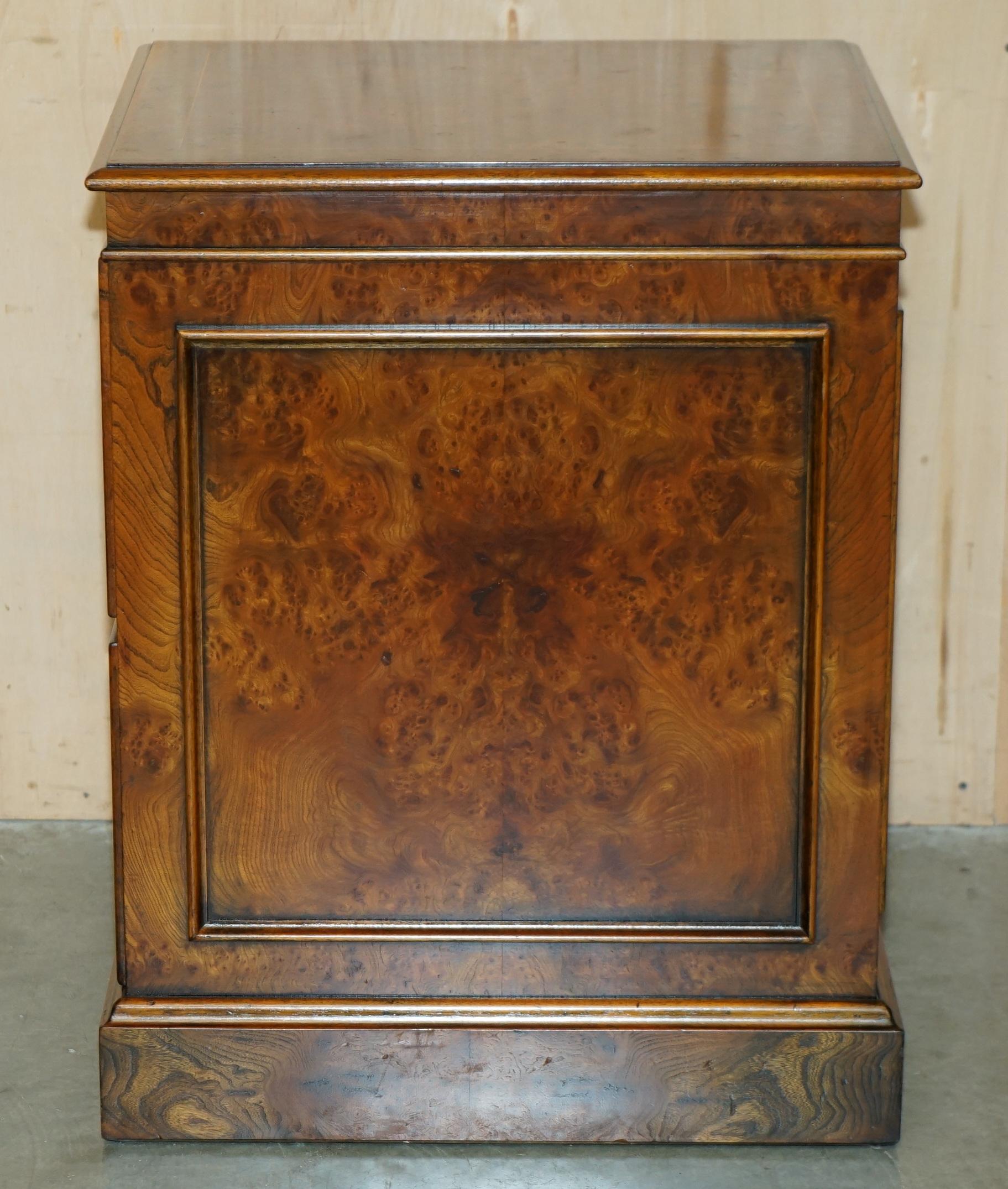 FINE BRIGHTS OF NETTLEBED BURR WALNUT FILING CABiNET MIT STUNNING TIMBER PATINA im Angebot 3