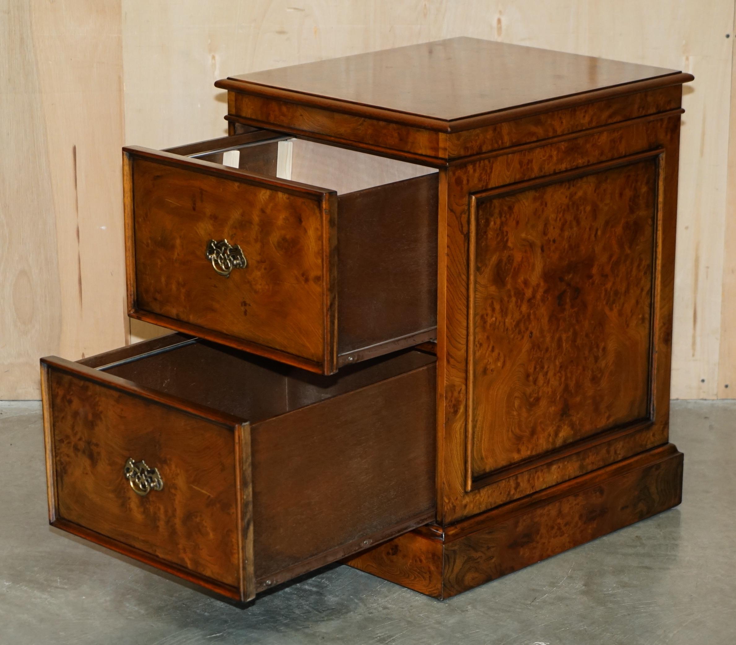 FINE BRIGHTS OF NETTLEBED BURR WALNUT FILING CABiNET MIT STUNNING TIMBER PATINA im Angebot 4