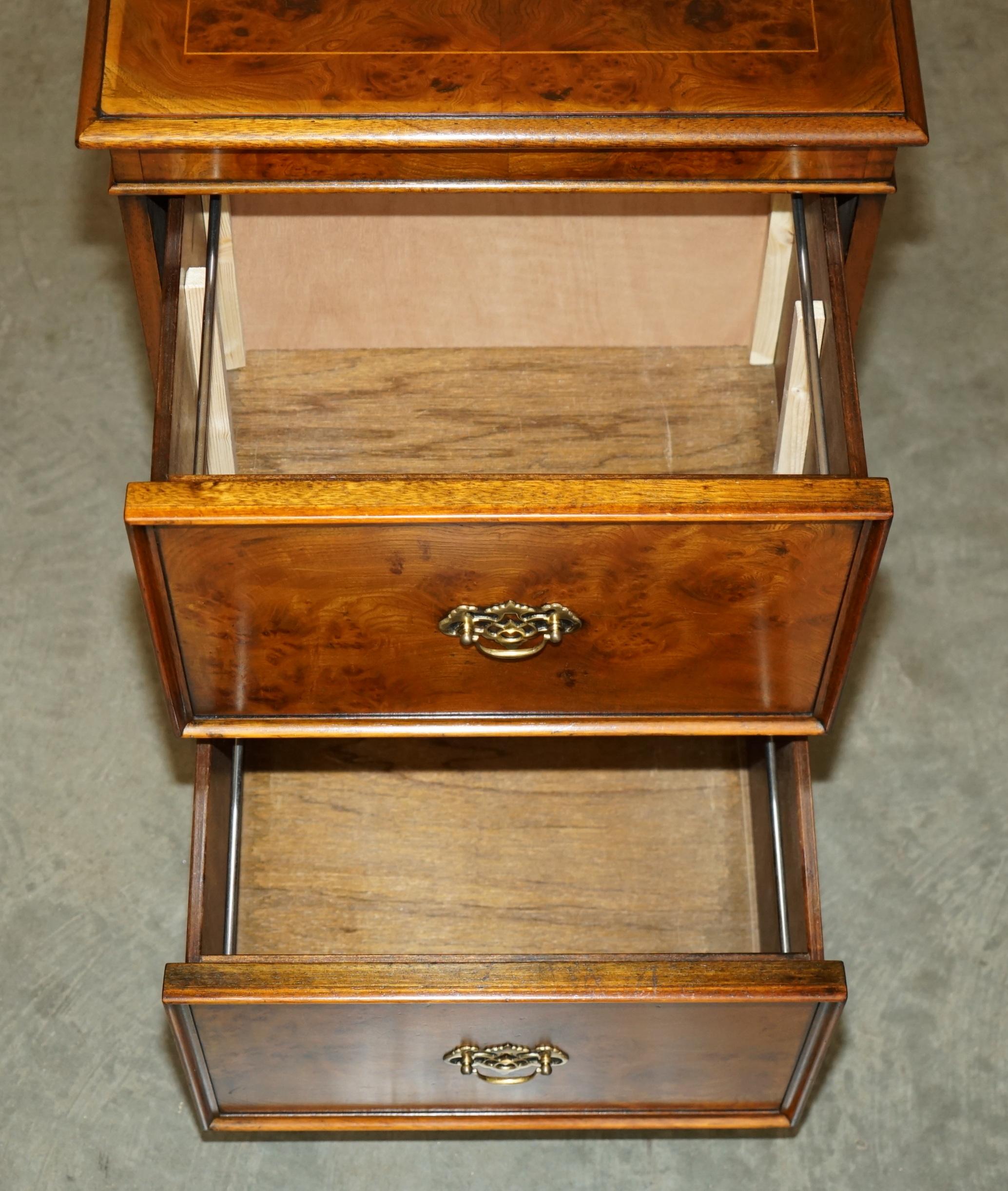 FINE BRIGHTS OF NETTLEBED BURR WALNUT FILING CABiNET MIT STUNNING TIMBER PATINA im Angebot 5
