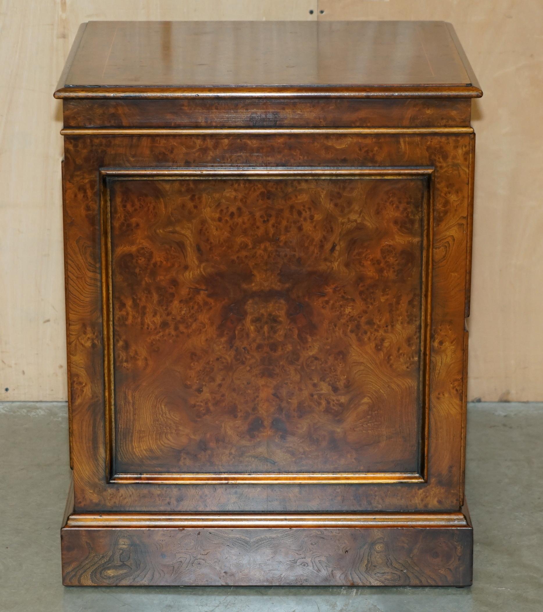FINE BRIGHTS OF NETTLEBED BURR WALNUT FILING CABiNET MIT STUNNING TIMBER PATINA im Angebot 1