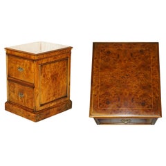 FINE BRIGHTS OF NETTLEBED BURR WALNUT FILING CABiNET WITH STUNNING TIMBER PATINA