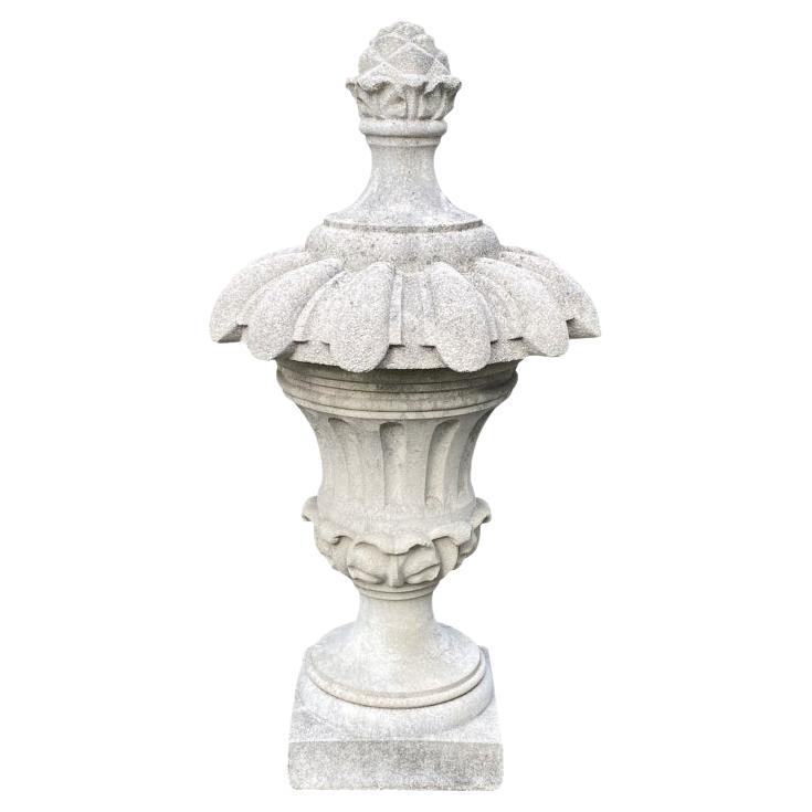 Fine British Style Cast Stone Garden Finial For Sale