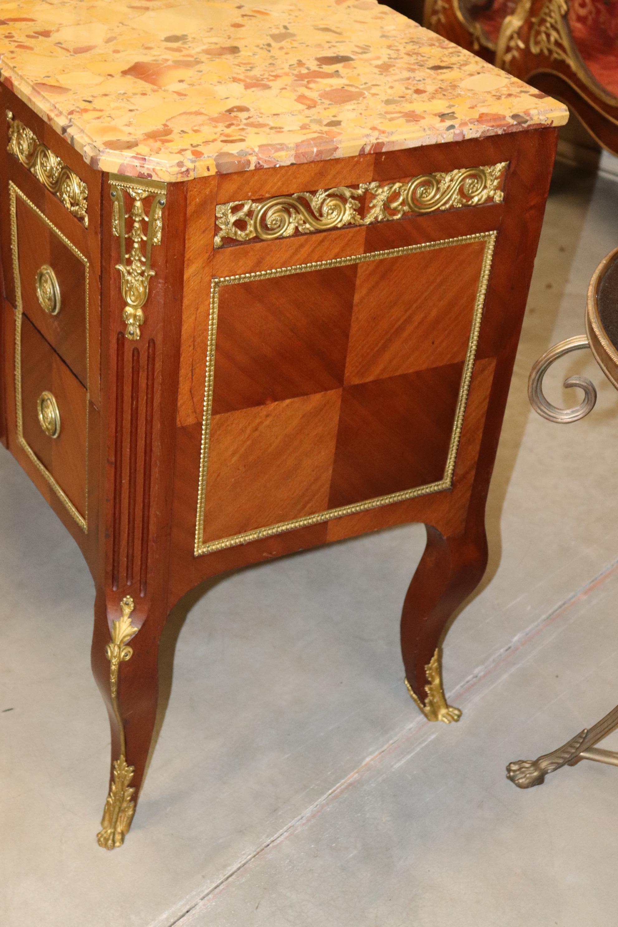 Fine Bronze Mounted French Louis XV Breche D' Alep Marble Commode Circa 1900 For Sale 14