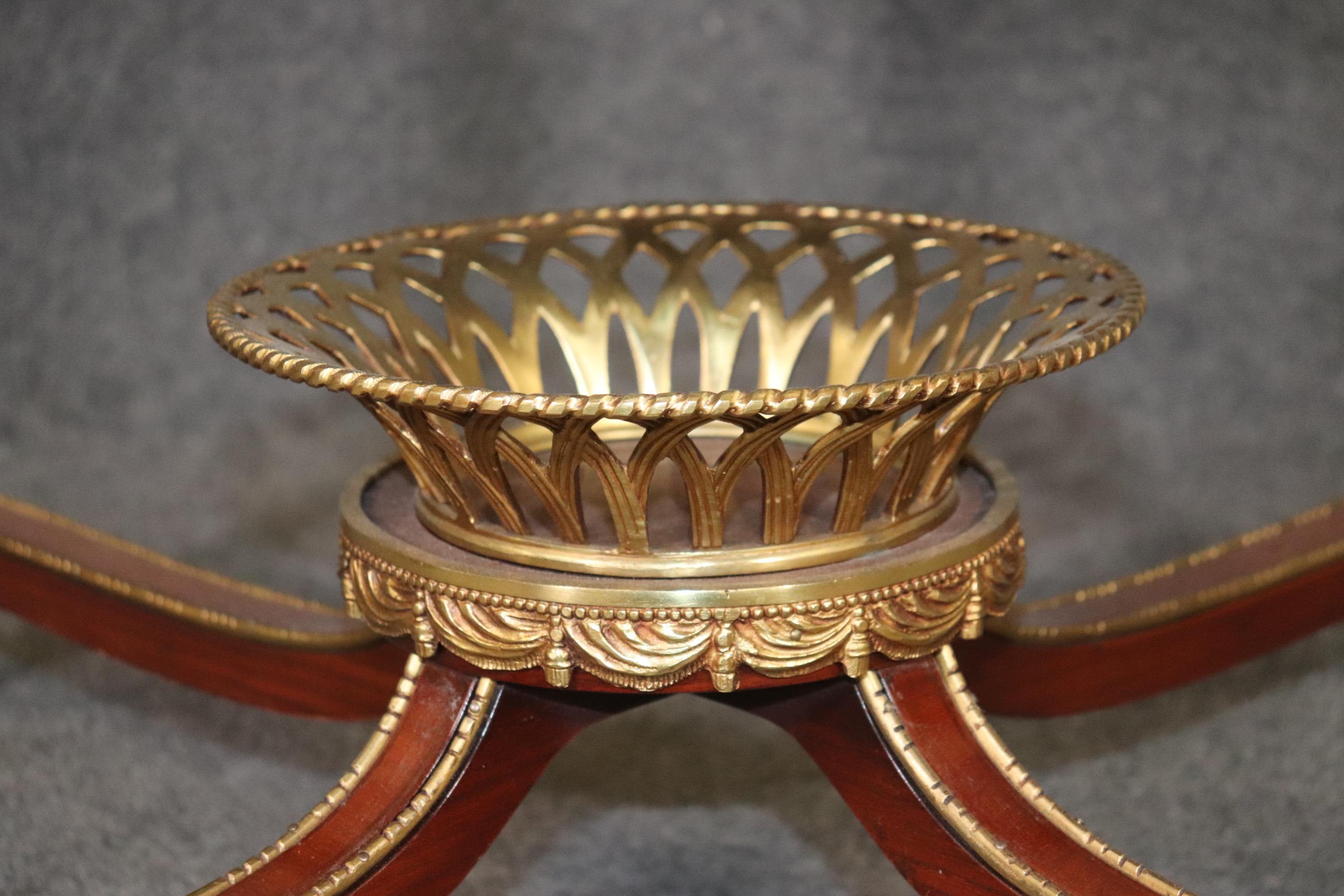 Directoire Fine Bronze Mounted Satinwood and Kingwood Center Table in The manner Weisweiler For Sale
