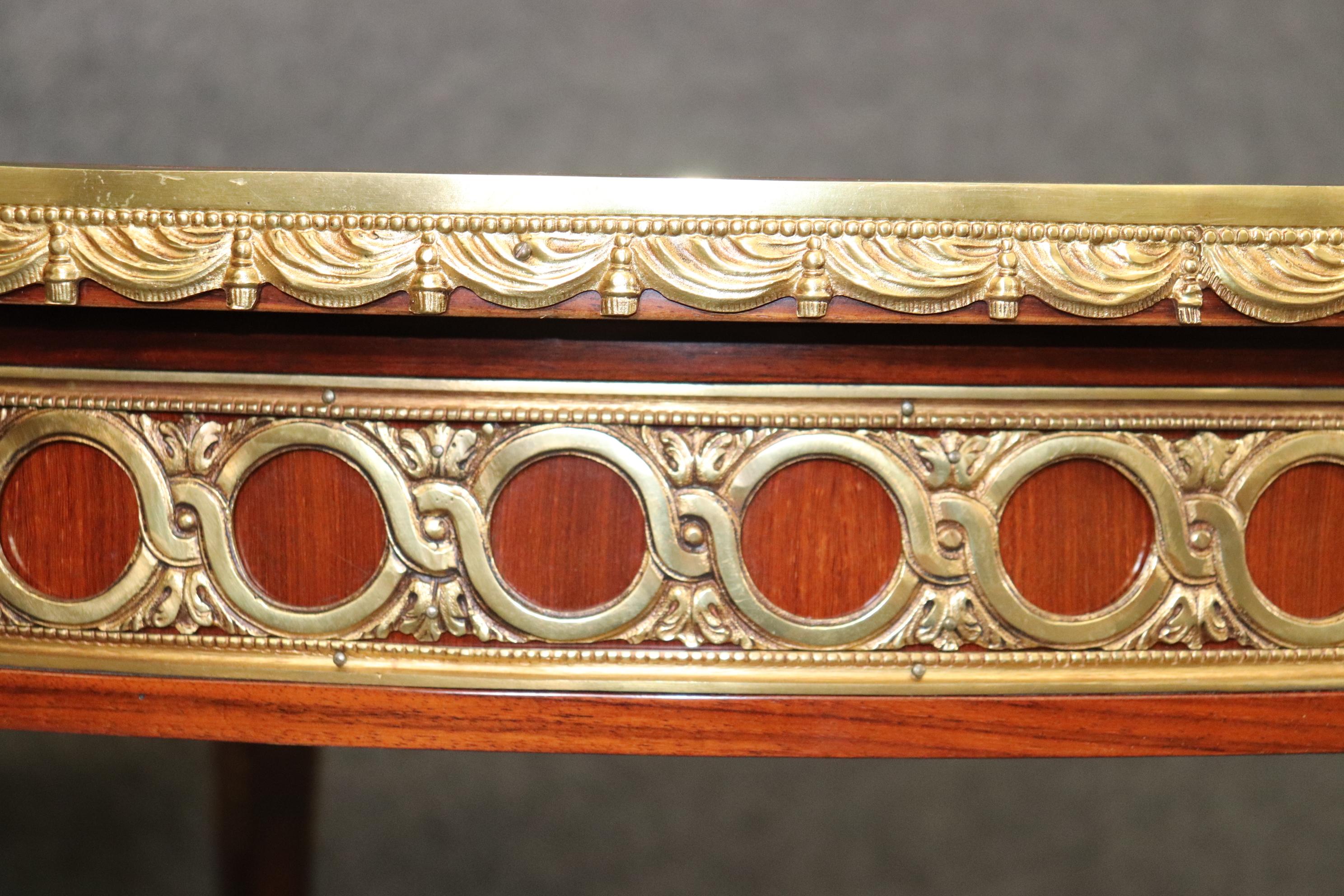 Fine Bronze Mounted Satinwood and Kingwood Center Table in The manner Weisweiler For Sale 2