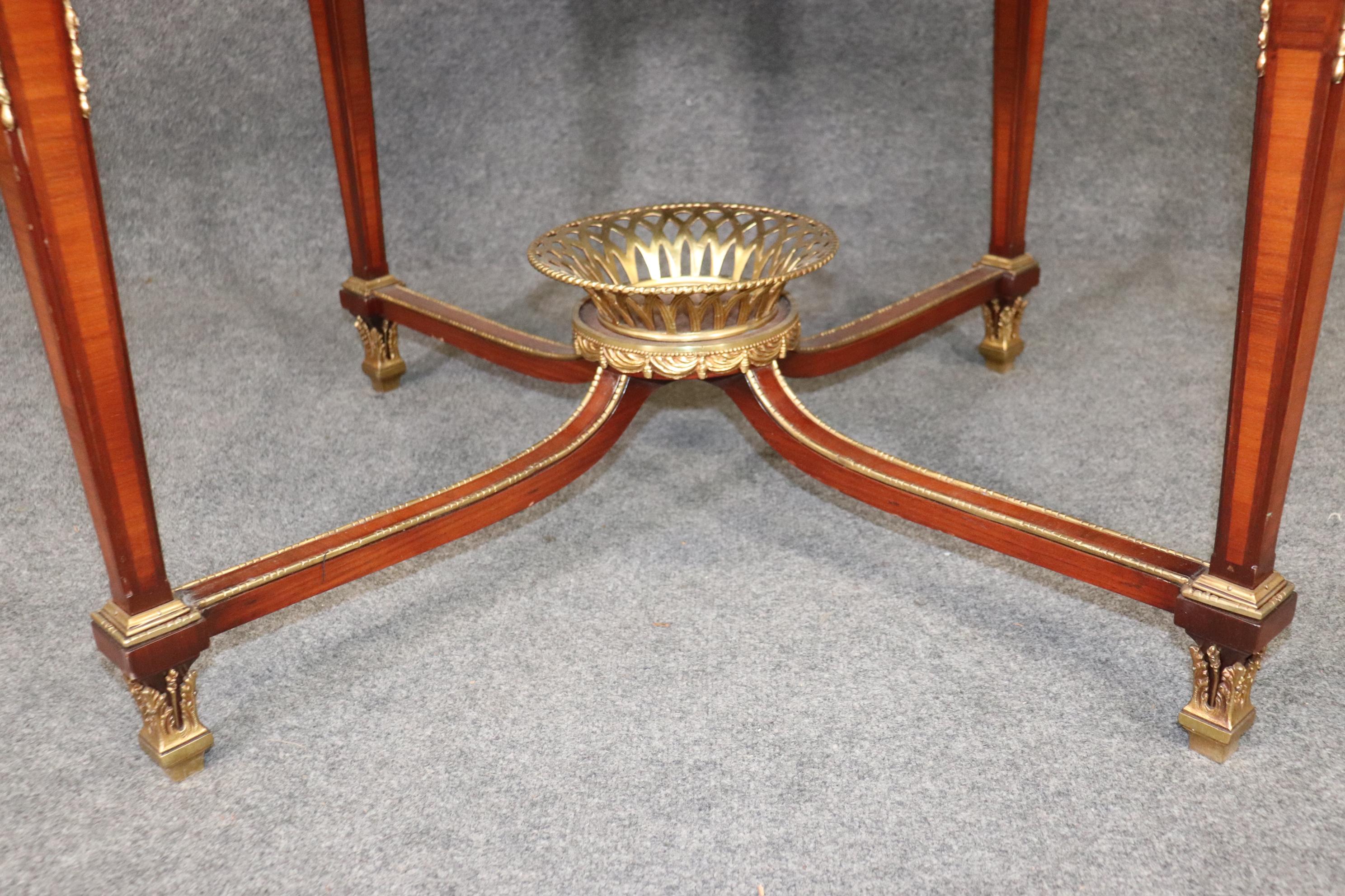 Fine Bronze Mounted Satinwood and Kingwood Center Table in The manner Weisweiler For Sale 3