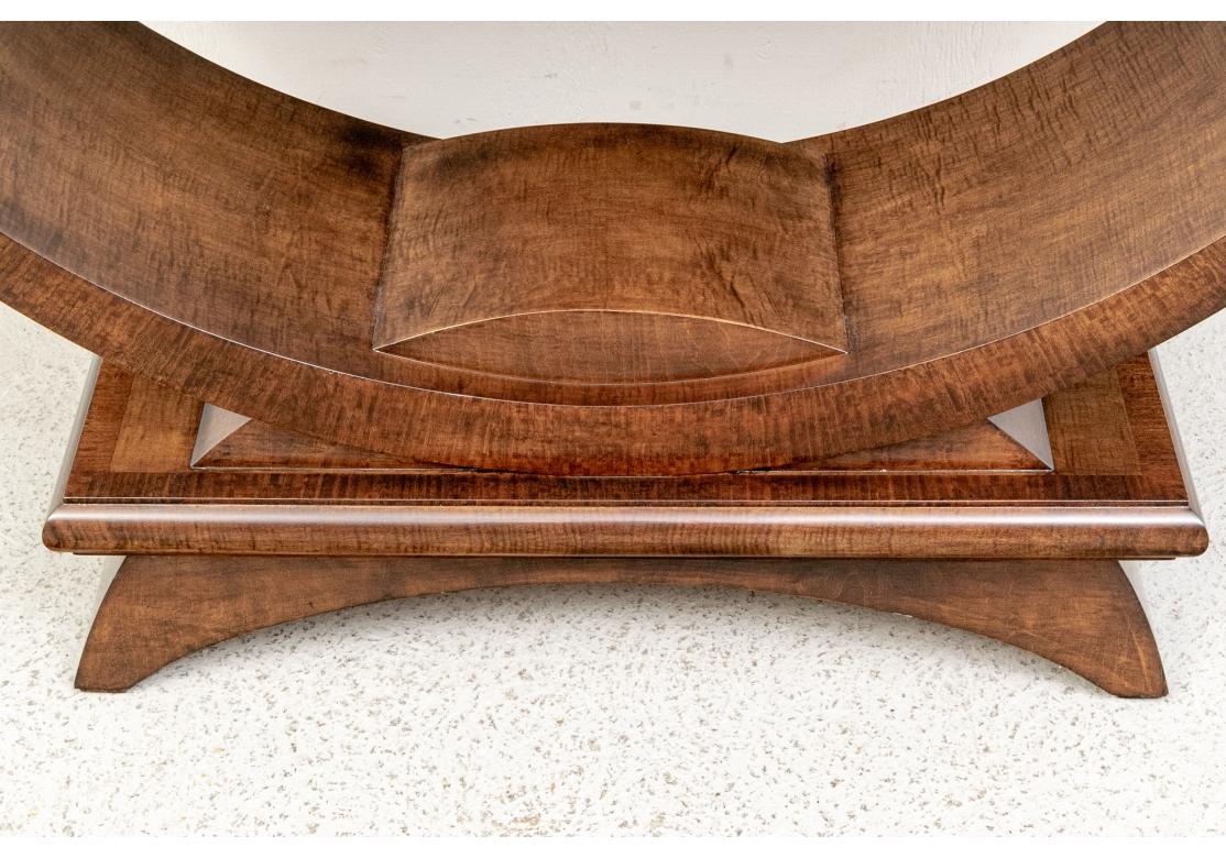 Fine Burl Banded Art Deco Style Console Table In Good Condition For Sale In Bridgeport, CT