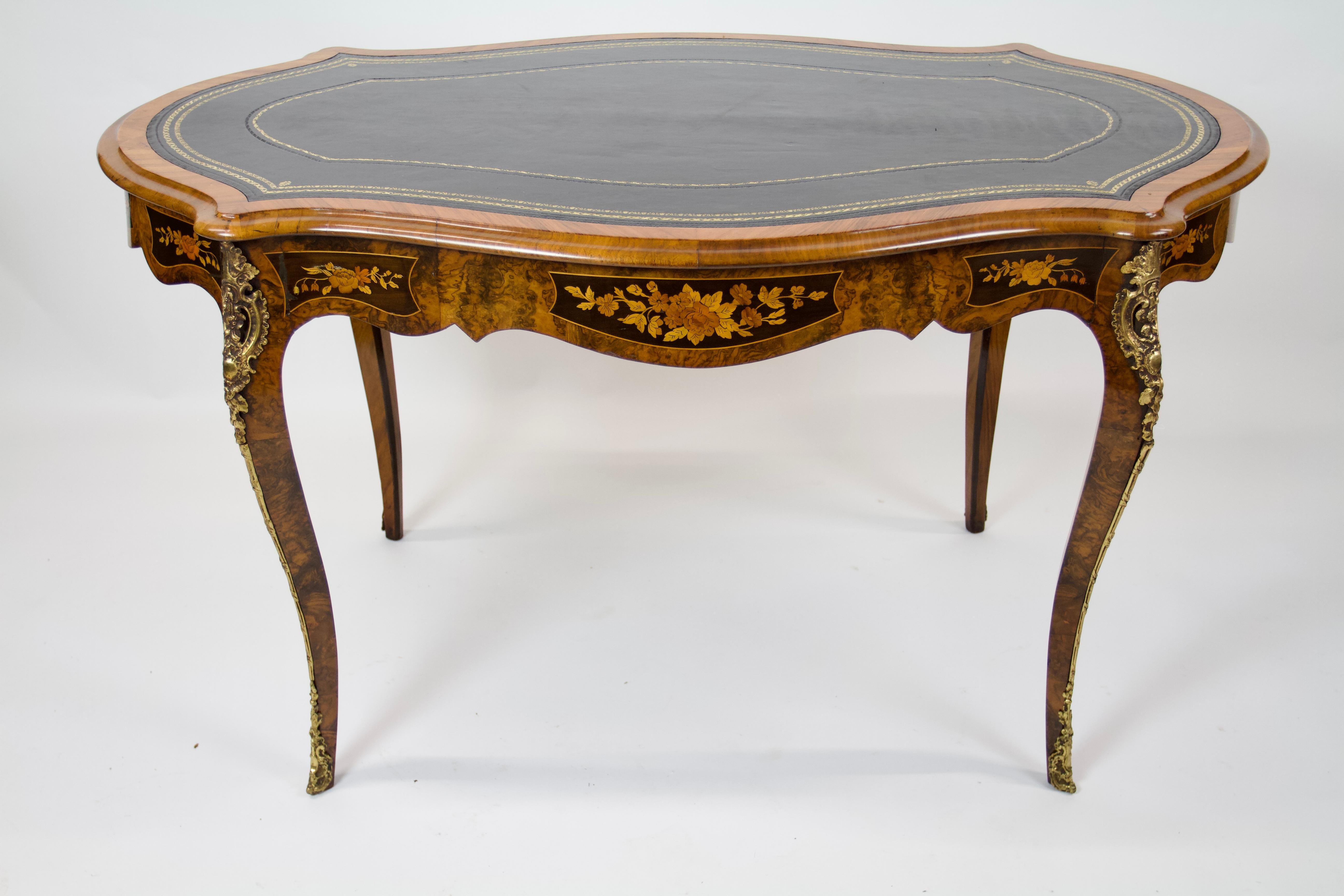 Late 19th Century Fine C19TH  French Kingwood & Marquetry Bureau Plat /Writing Table For Sale