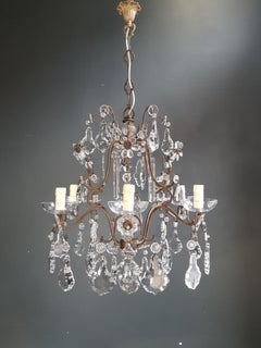 Fine Cage Crystal Chandelier Antique Ceiling Lamp Lustre Art Deco Pendant Light