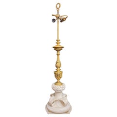 Fine Caldwell Carved and Cast Marble & Bronze Lamp
