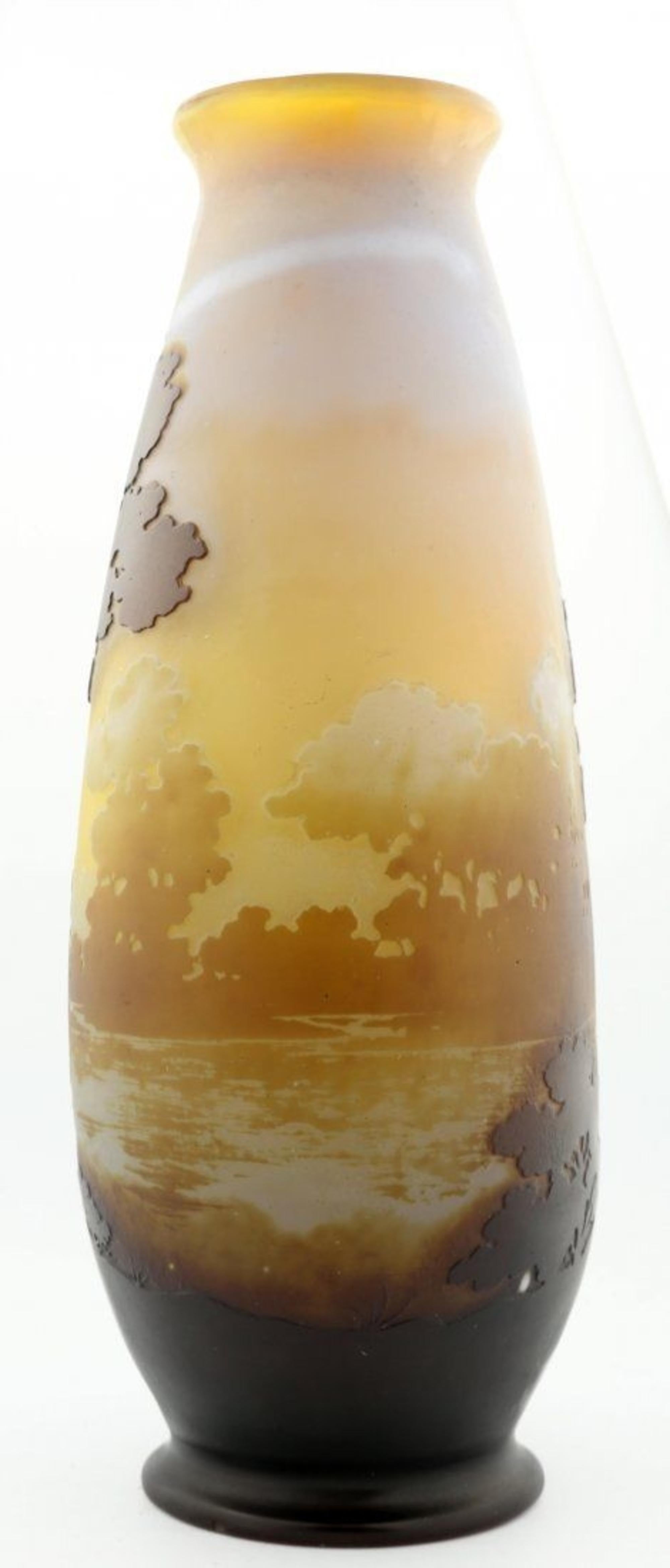 Fine Cameo Glass Vase by Emile Gallé, Signed For Sale 2
