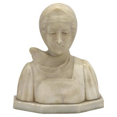 Fine Carved Alabaster Bust