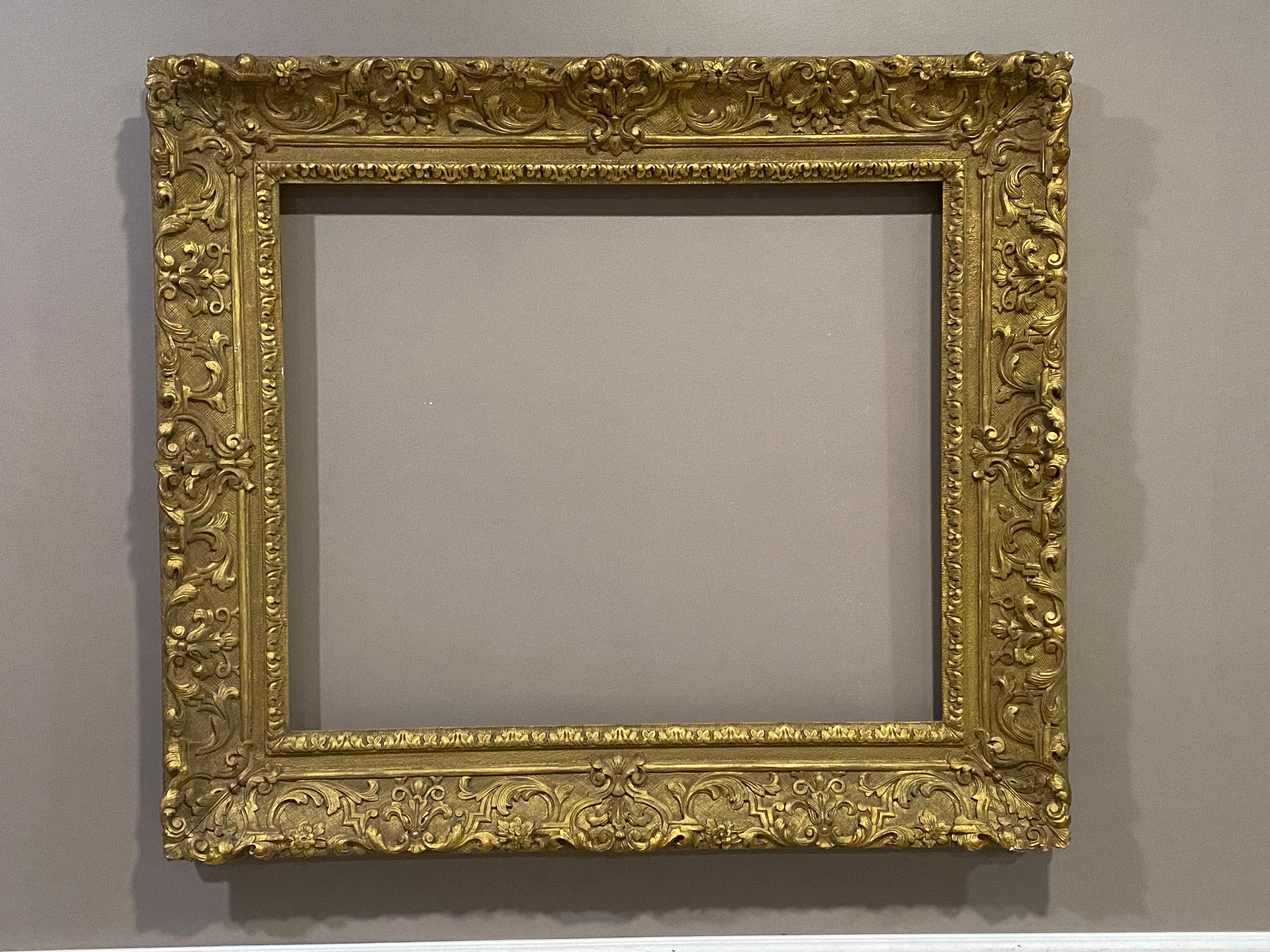 Fine Carved and Gilt French Frame, 18th C For Sale