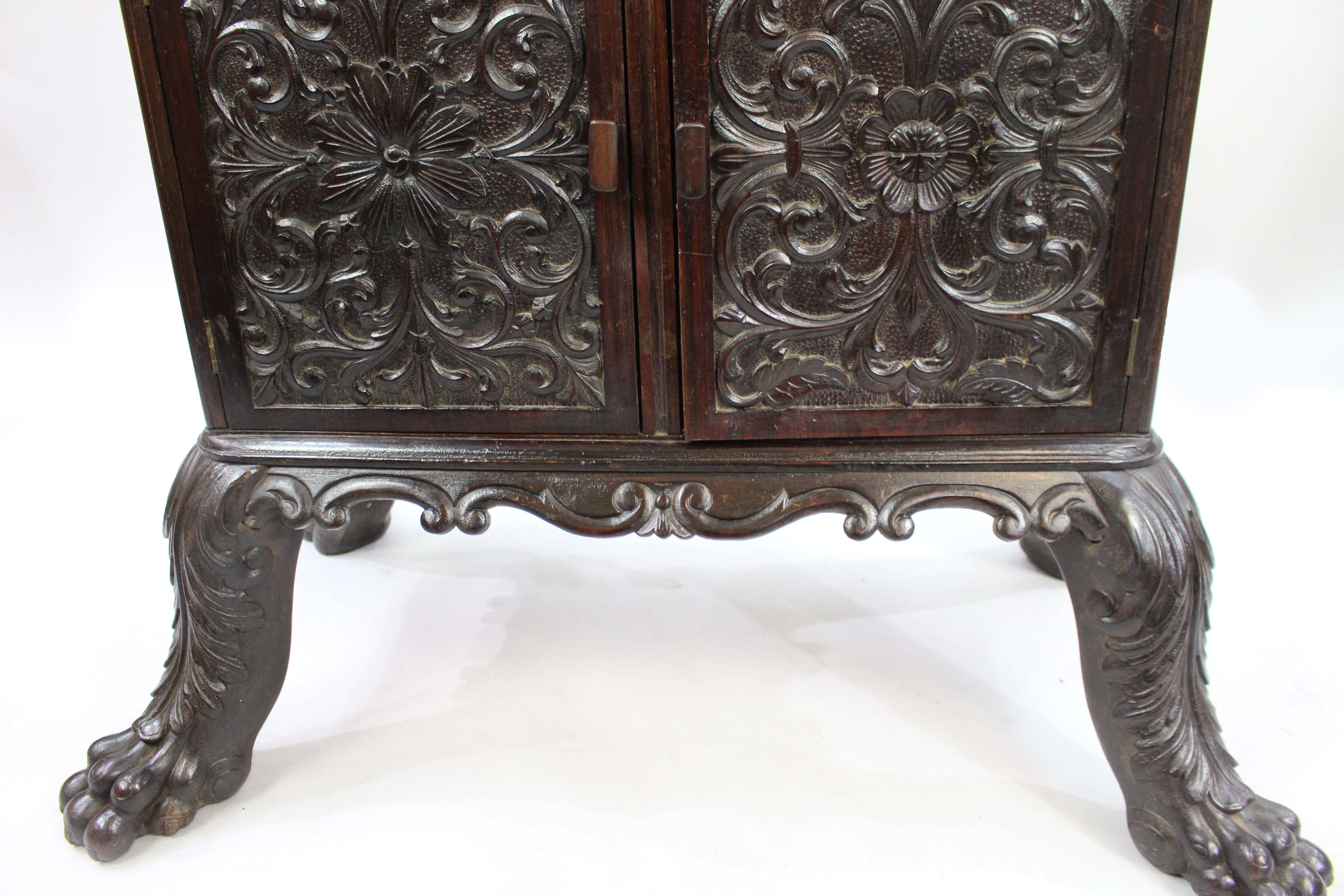 Fine Carved Early 19th C. Chinese Cabinet For Sale 5