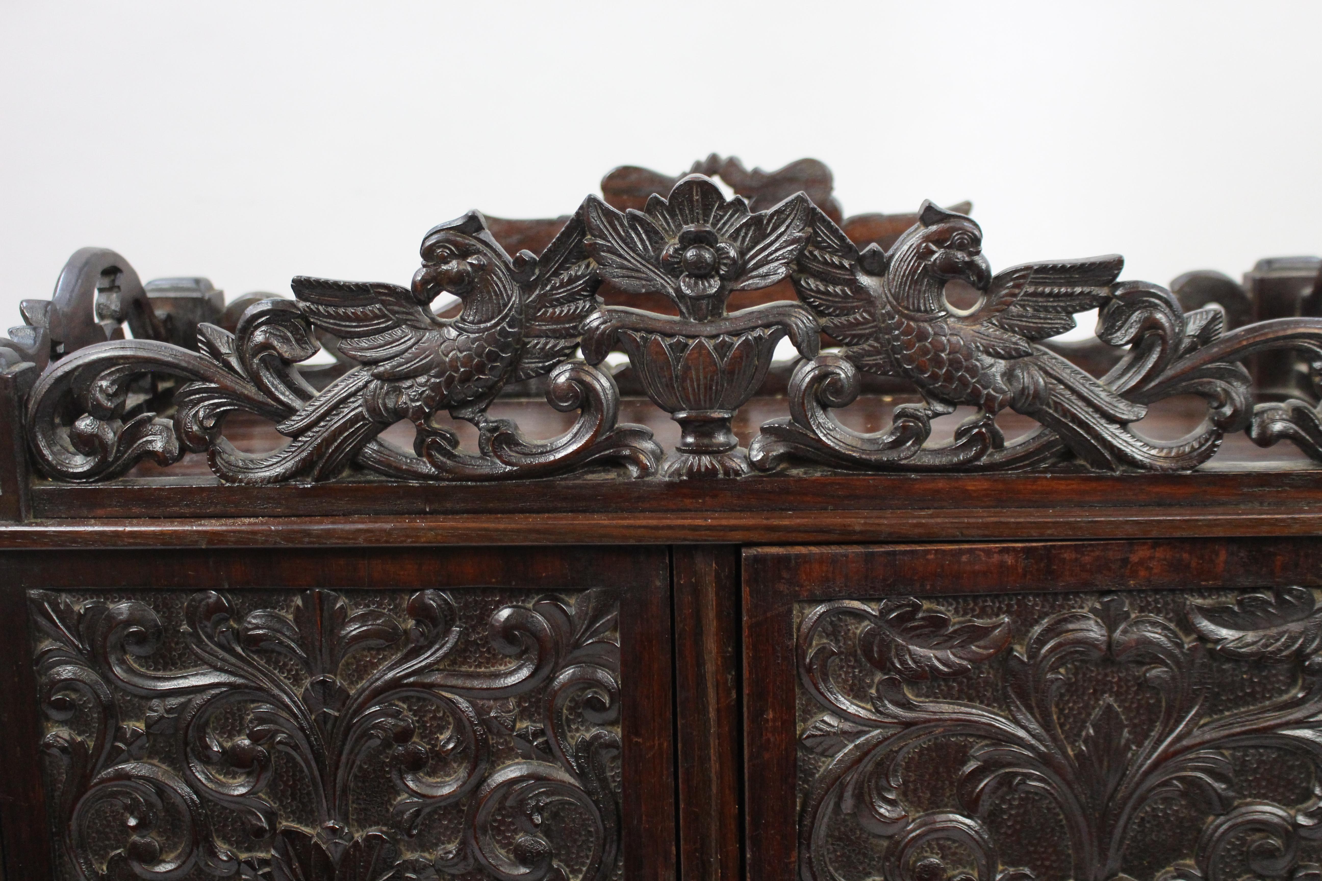 Fine Carved Early 19th C. Chinese Cabinet For Sale 2
