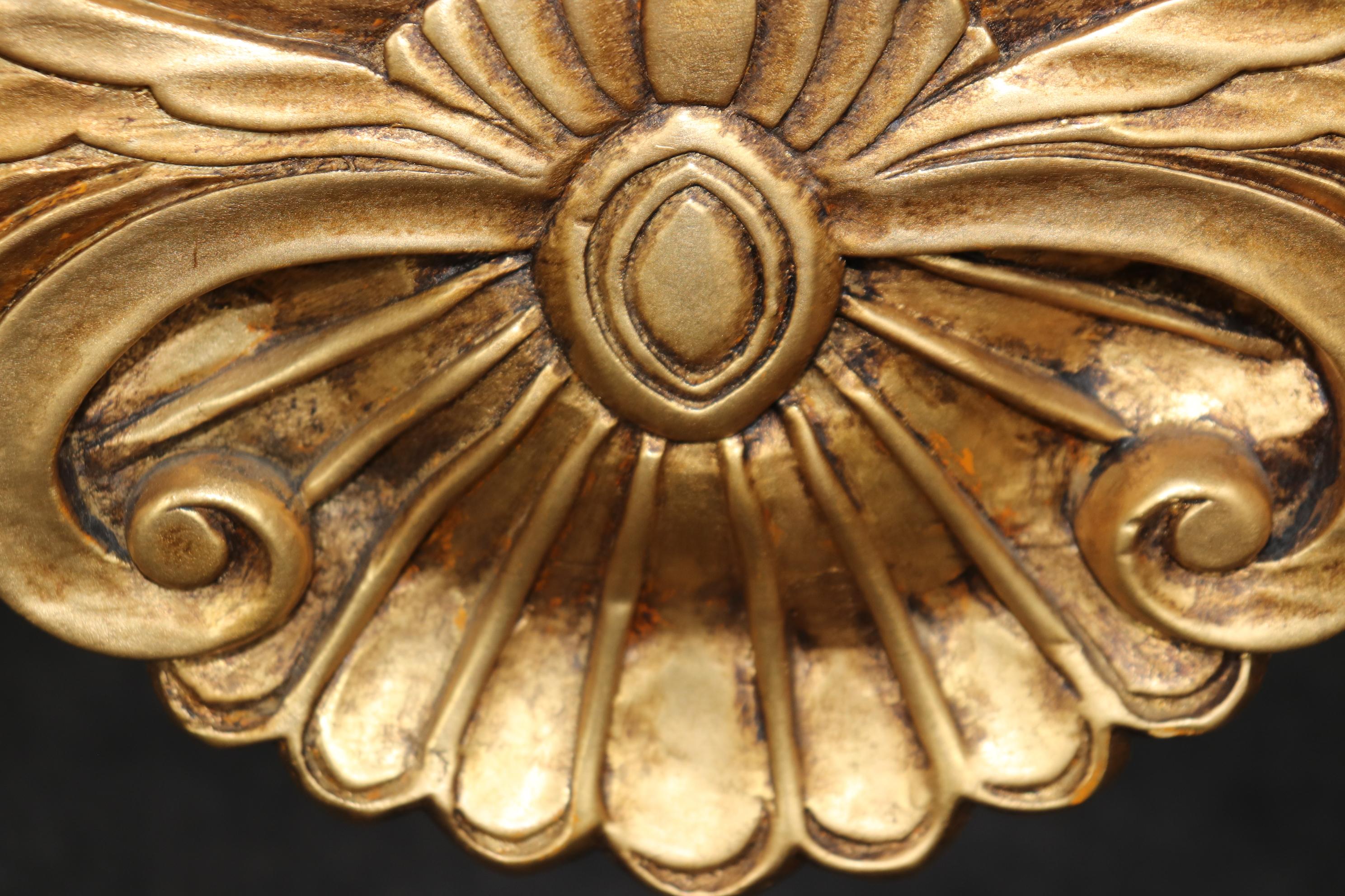 Fine Carved French Louis XV Style Parcel Gilt Marble Top Console Sofa Table For Sale 7