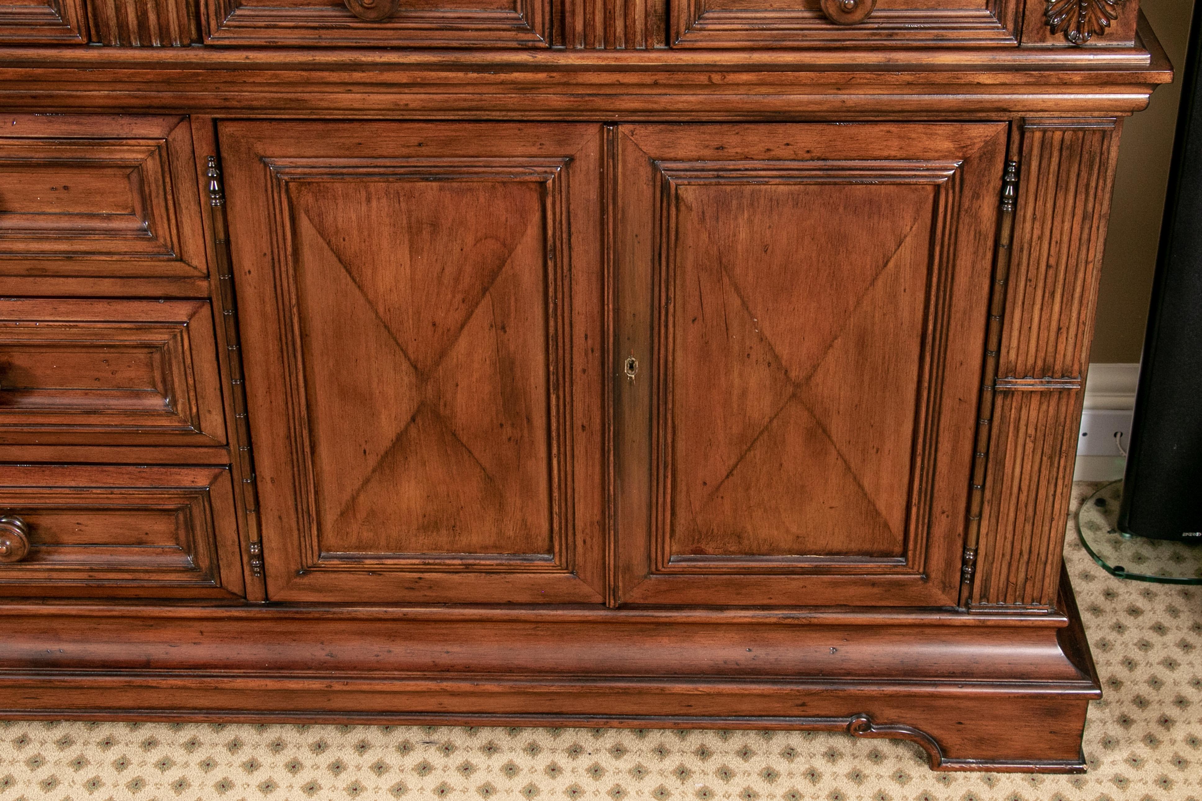 Fine Carved Mahogany Server Cabinet by Ferguson Copeland Ltd. For Sale 3