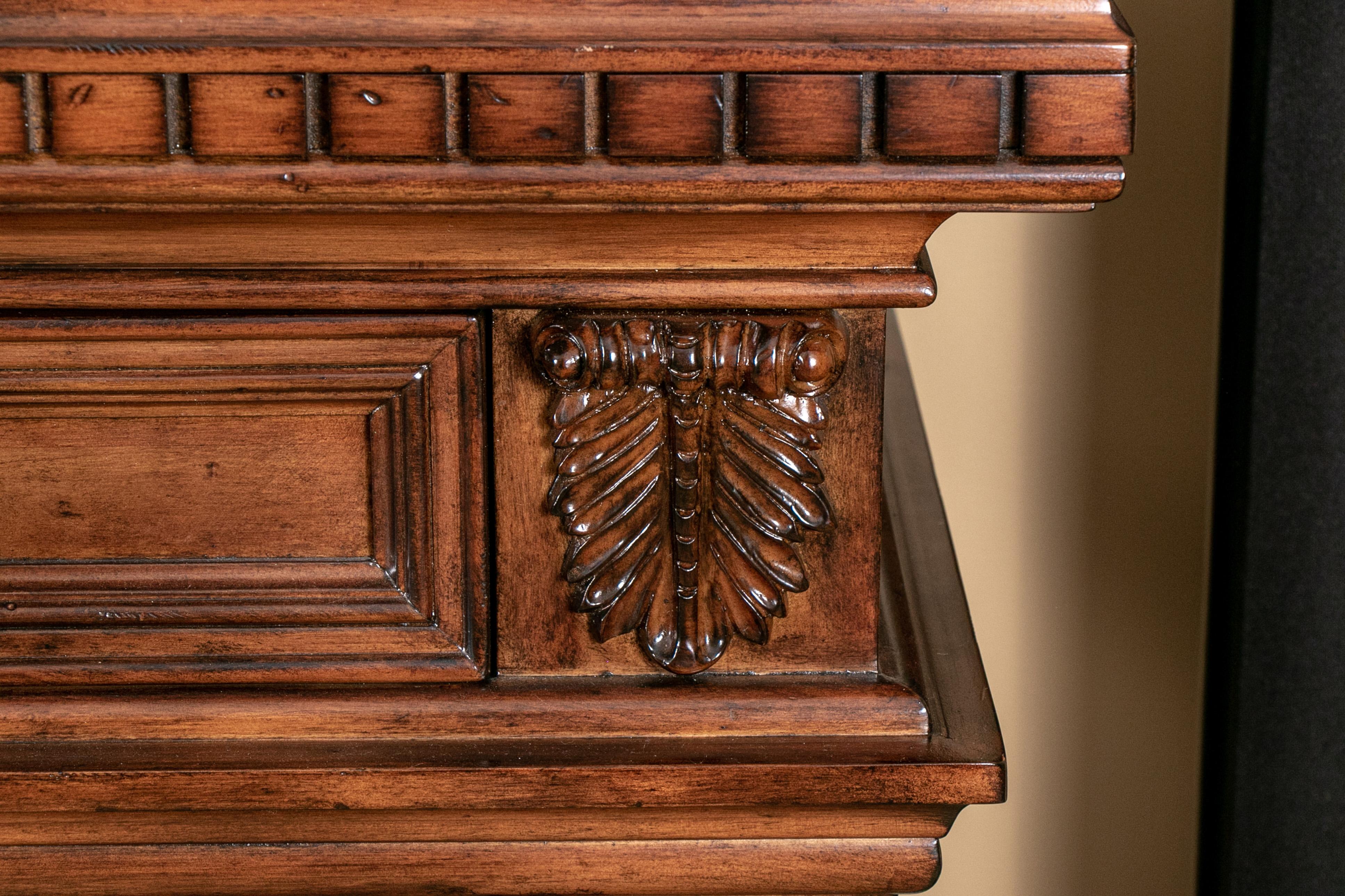 American Fine Carved Mahogany Server Cabinet by Ferguson Copeland Ltd. For Sale