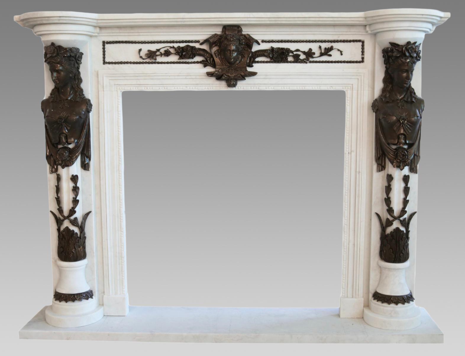 Fine carved marble & bronze fire surround


Measures: Width 158 cm / 62 in

Depth 35 cm / 13 3/4 in

Height 120 cm / 47 in

 
We are very pleased to offer a stunning marble & bronze fire surround.


Made by master craftsmen in the