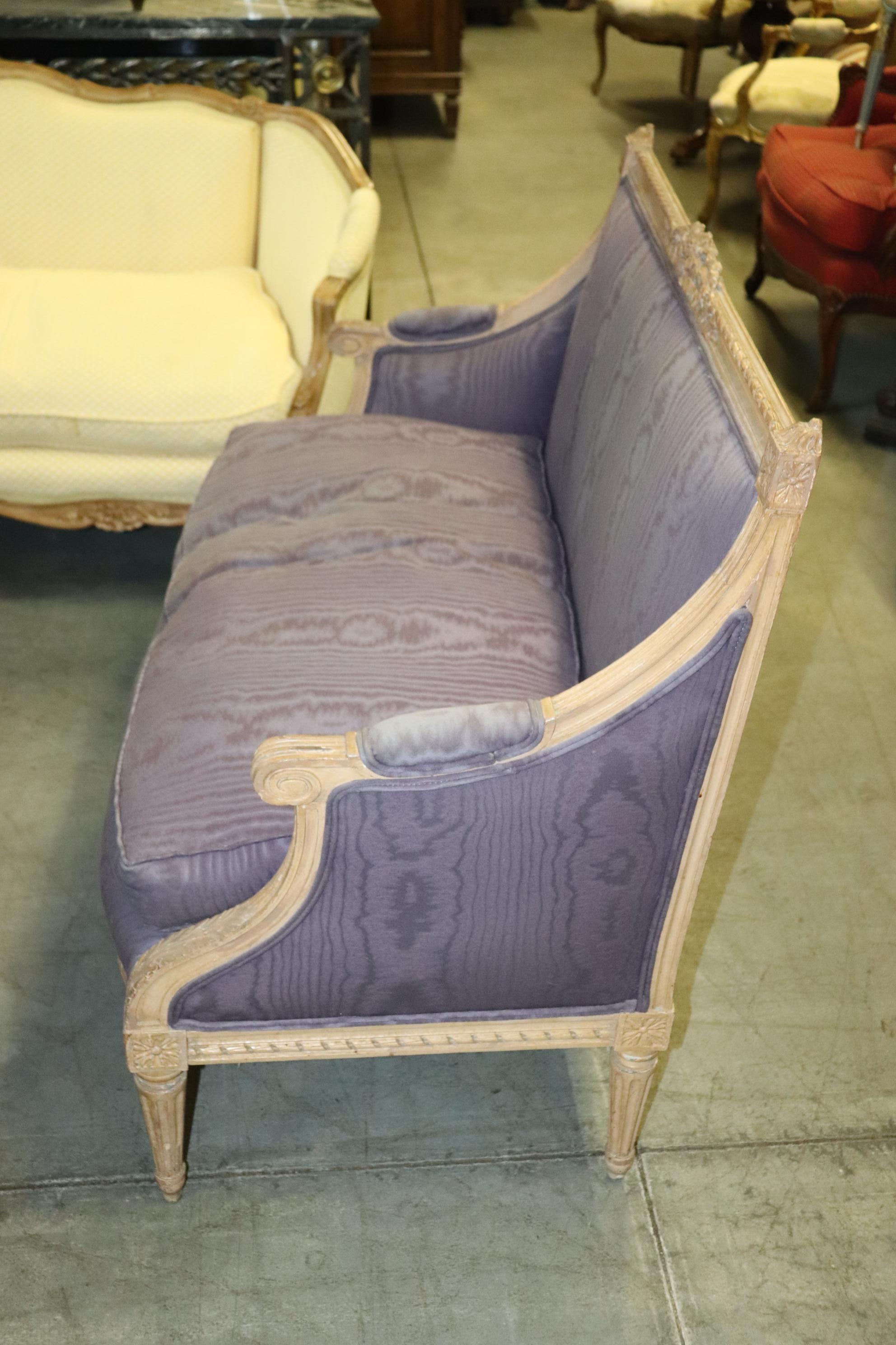 Fine Carved Painted French Louis XV Marquis Canape Settee, circa 1920 1