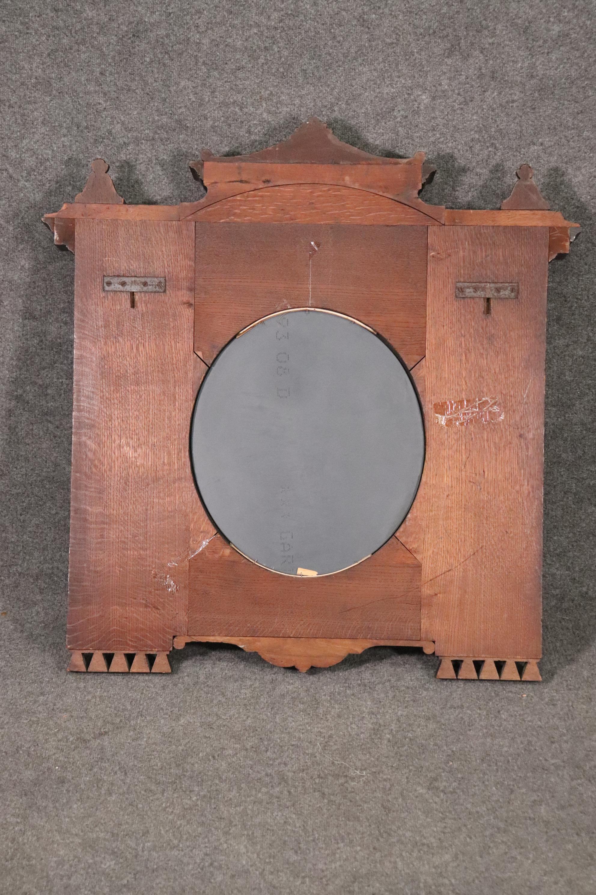 Fine carved Walnut French Louis XV Wall Mirror Circa 1890 In Good Condition For Sale In Swedesboro, NJ