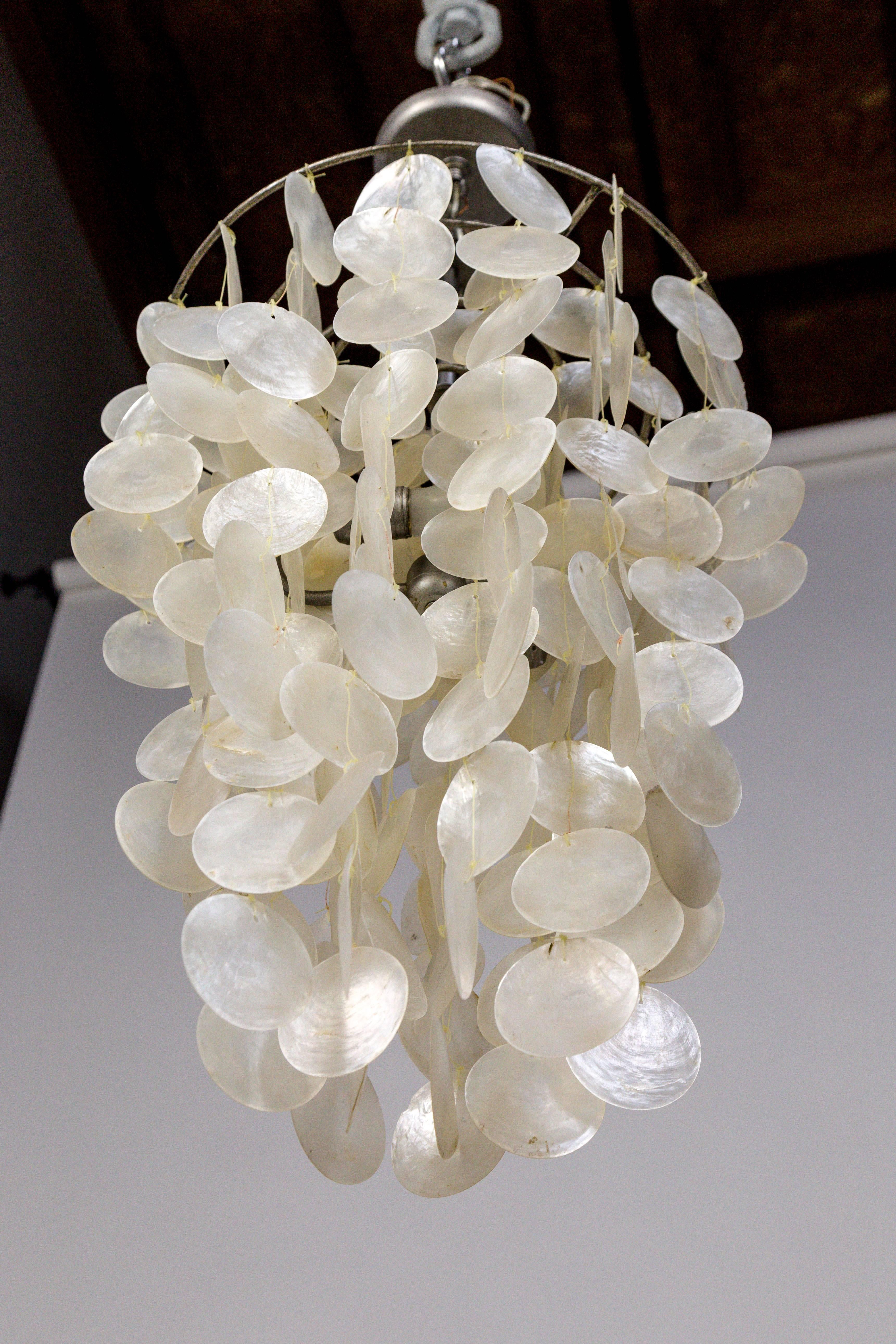 capiz shell pendant light