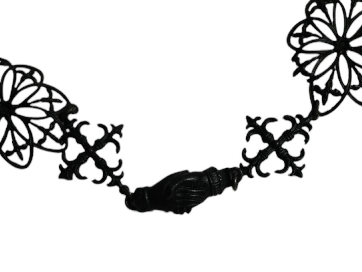Georgian Fine Cast Berlin Iron Necklace, Early 19th Century For Sale