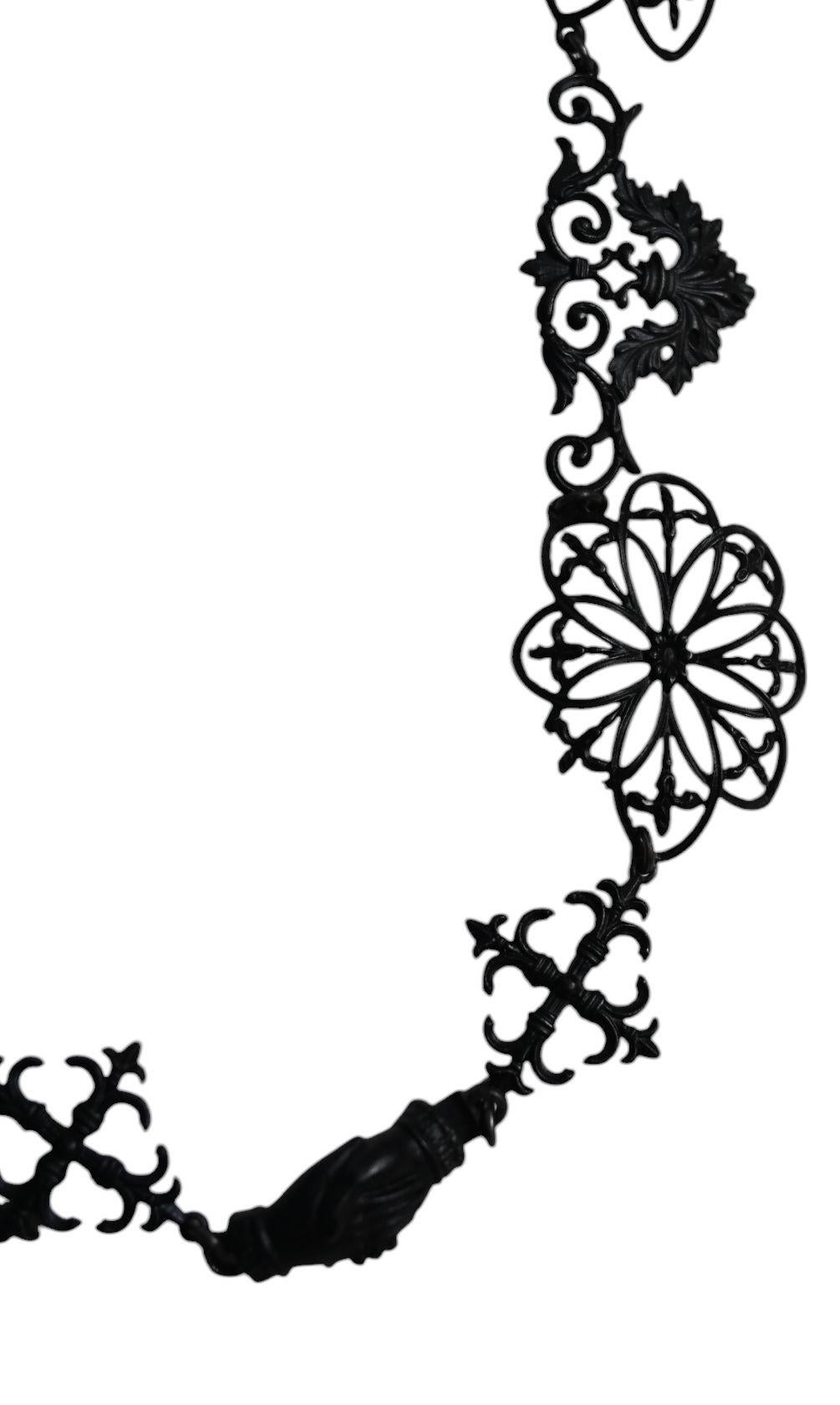 Fine Cast Berlin Iron Necklace, Early 19th Century For Sale 2