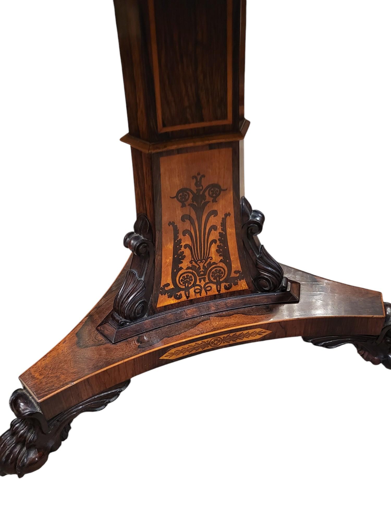 Georgian Fine Center Table in the style of George Bullock For Sale