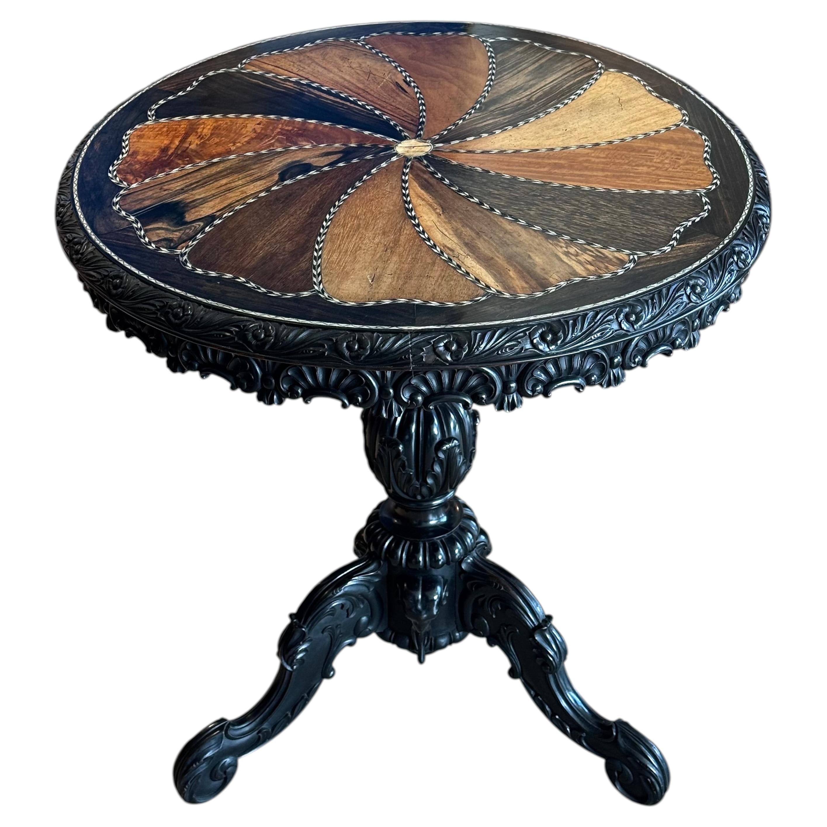 Fine Ceylonese Early-19th Century Specimen Wood Table
