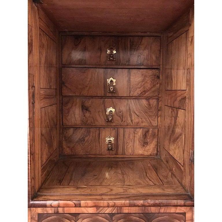 Fine Charles II Oyster Olivewood Walnut Marquetry Cabinet on Stand 2