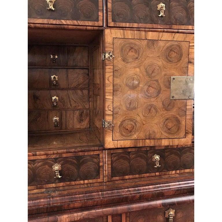 Fine Charles II Oyster Olivewood Walnut Marquetry Cabinet on Stand 3