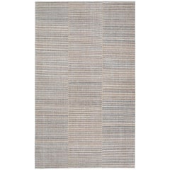 Fina y encantadora alfombra vintage de tejido plano