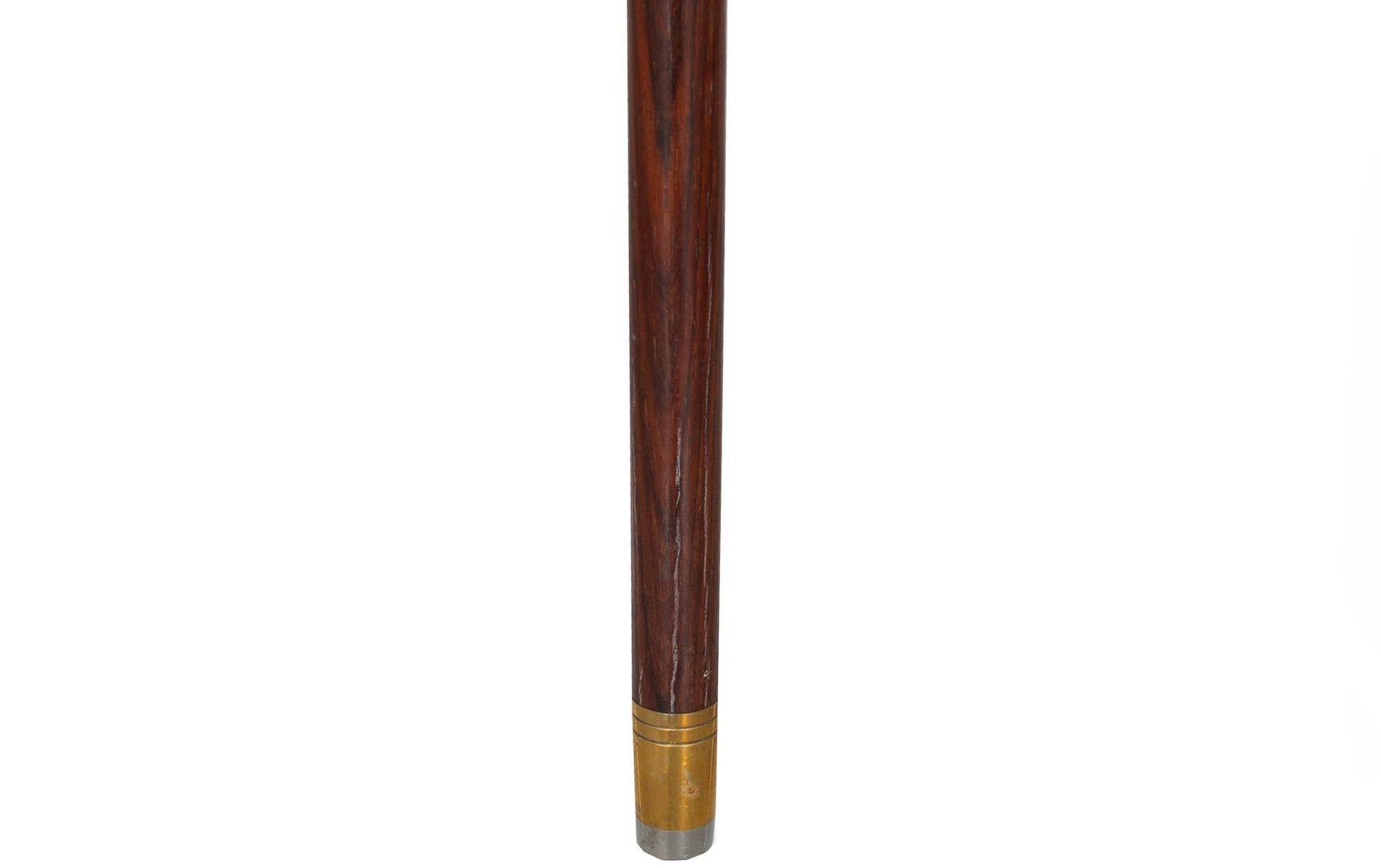 Fine Cheroot Brass Signal Cannon Gadget Cane with Rosewood Shaft For Sale 1