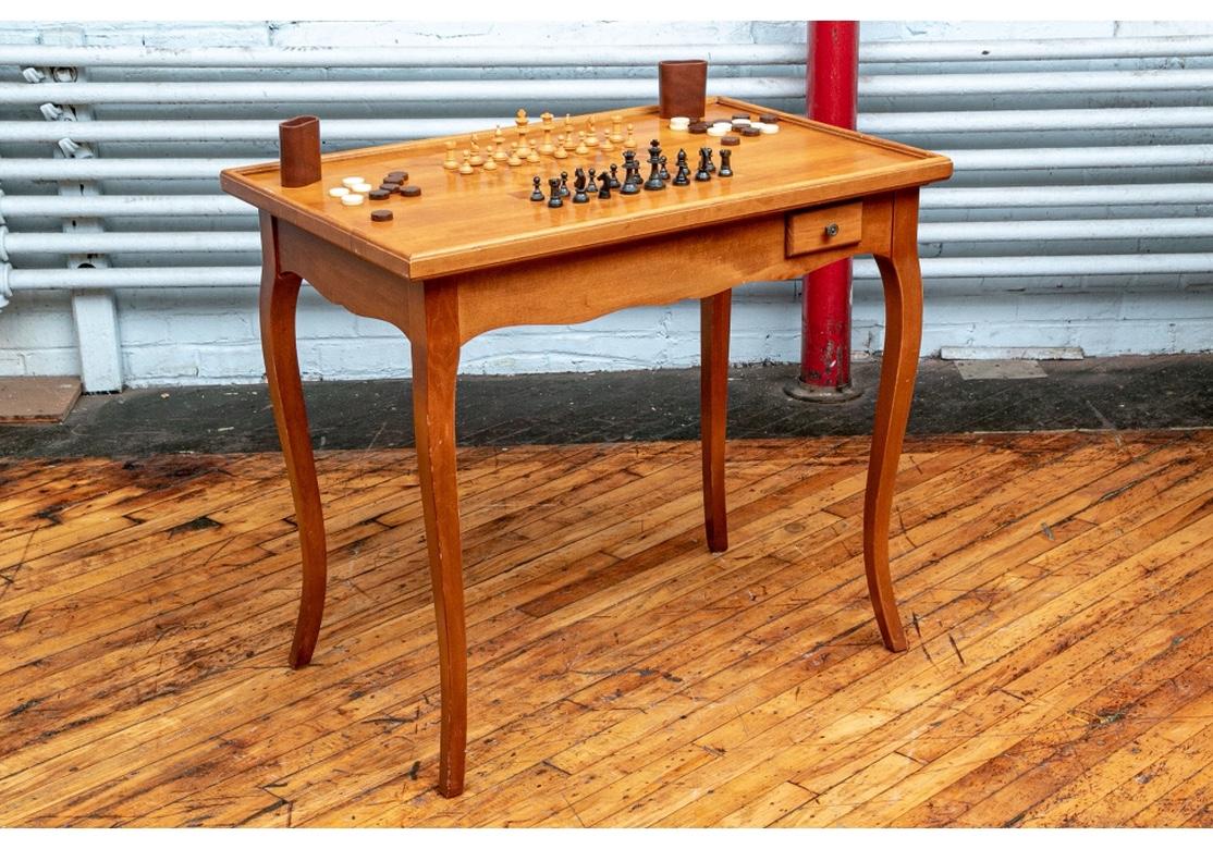 Fine Cherry French Style Games Table For Sale 6