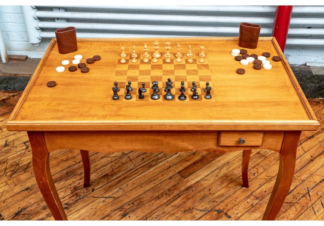 Fine Cherry French Style Games Table In Good Condition For Sale In Bridgeport, CT