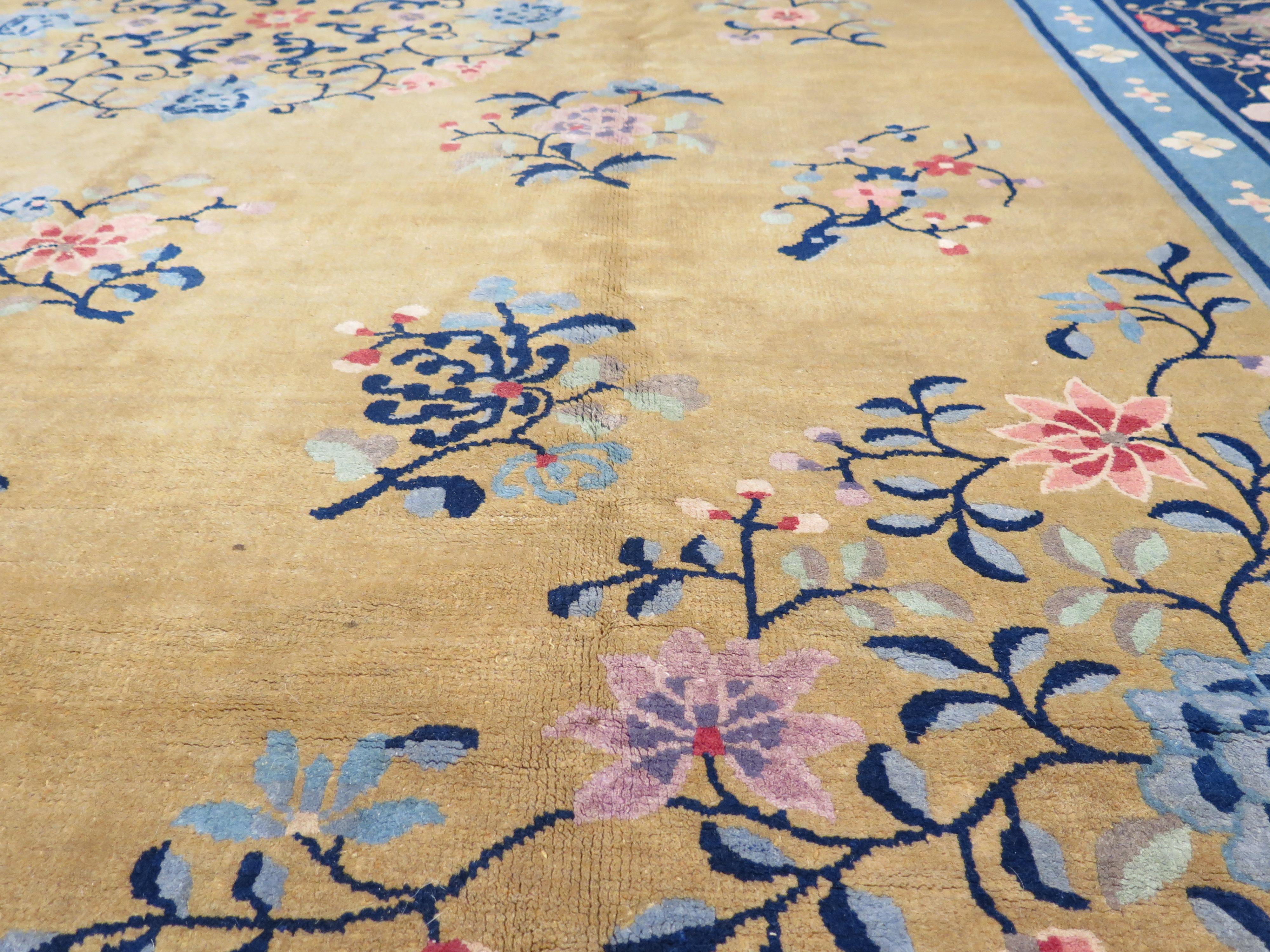 Hand-Knotted Fine Chinese Art Deco Nichols Carpet For Sale