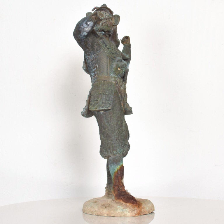 Fine Chinese Statue Warrior Terracotta Army Xian Carved Bronze For Sale