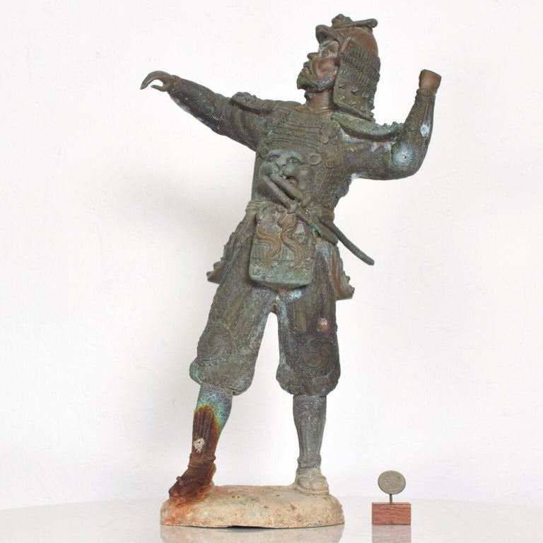 Fine Chinese Statue Warrior Terracotta Army Xian Carved Bronze For Sale