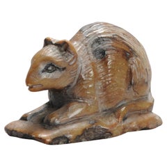 Fina estatua china tallada en esteatita de dama con sombrilla, ca. 1900