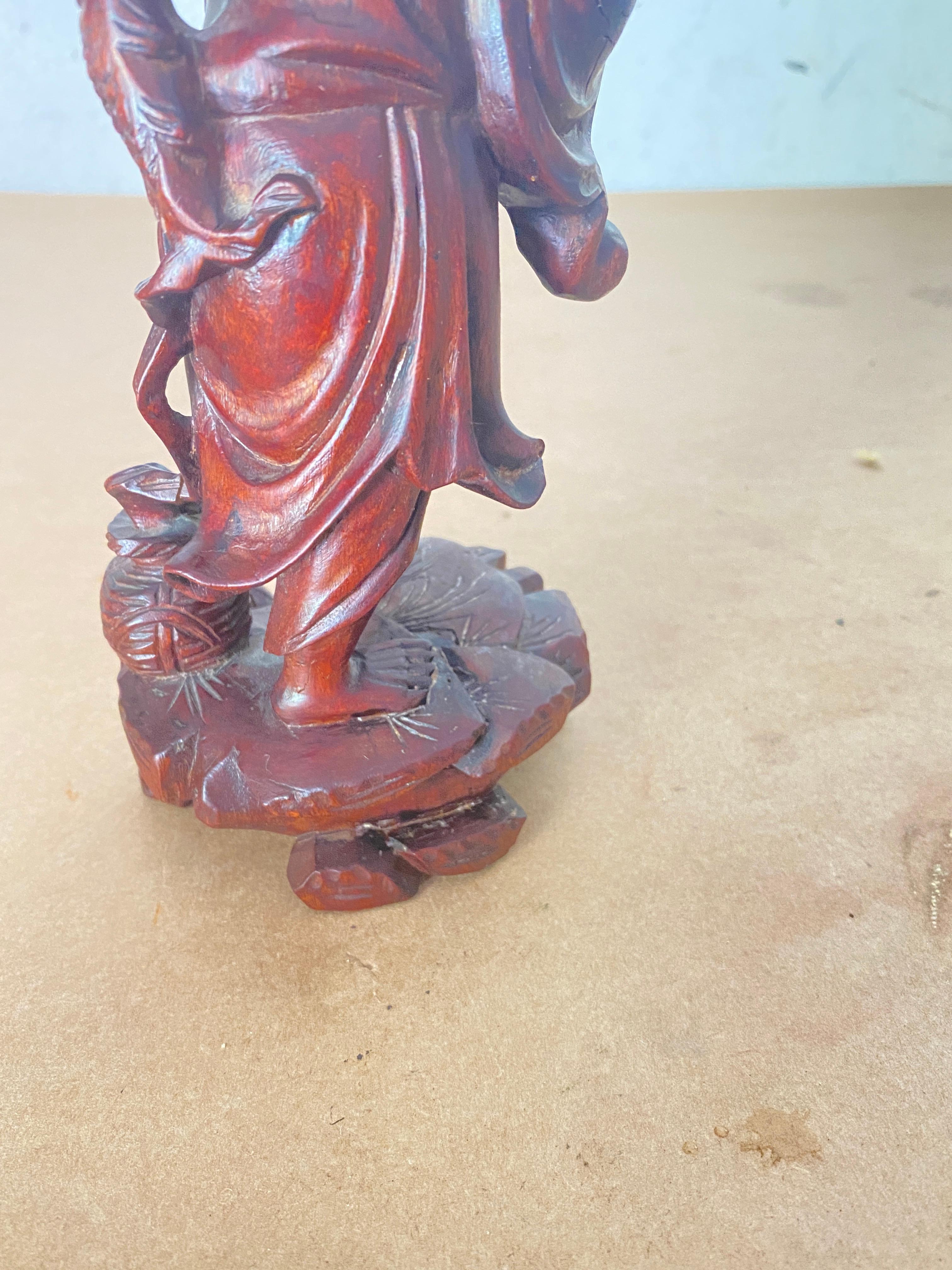 antique chinese wood carved figures