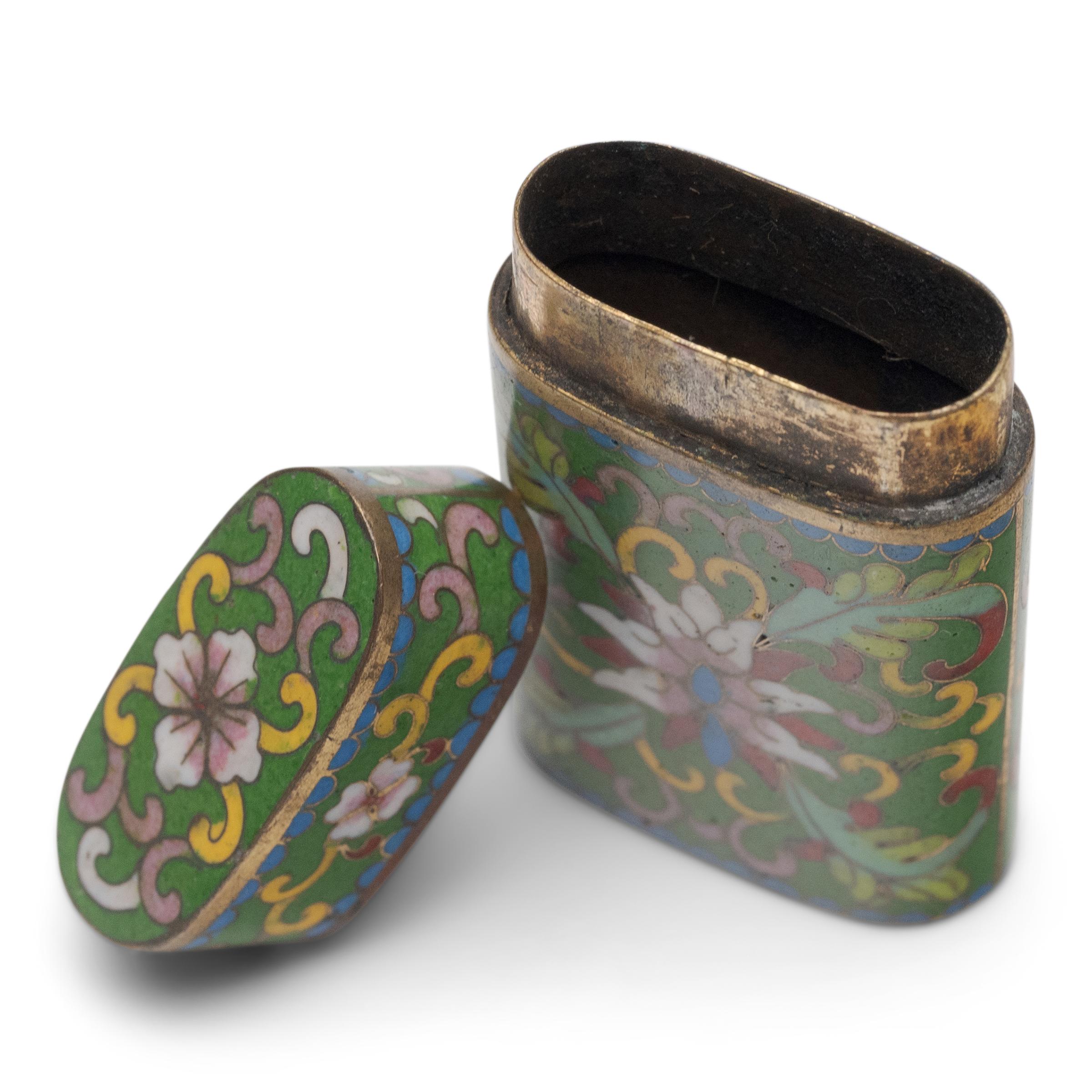 Qing Fine Chinese Cloisonné Opium Box, c. 1850