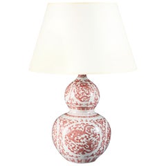 Fine Chinese Double Gourd Vase as a Lamp