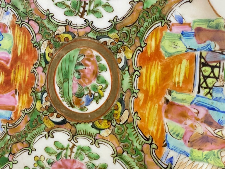 Fine Chinese Export Canton Porcelain Plate For Sale at 1stDibs