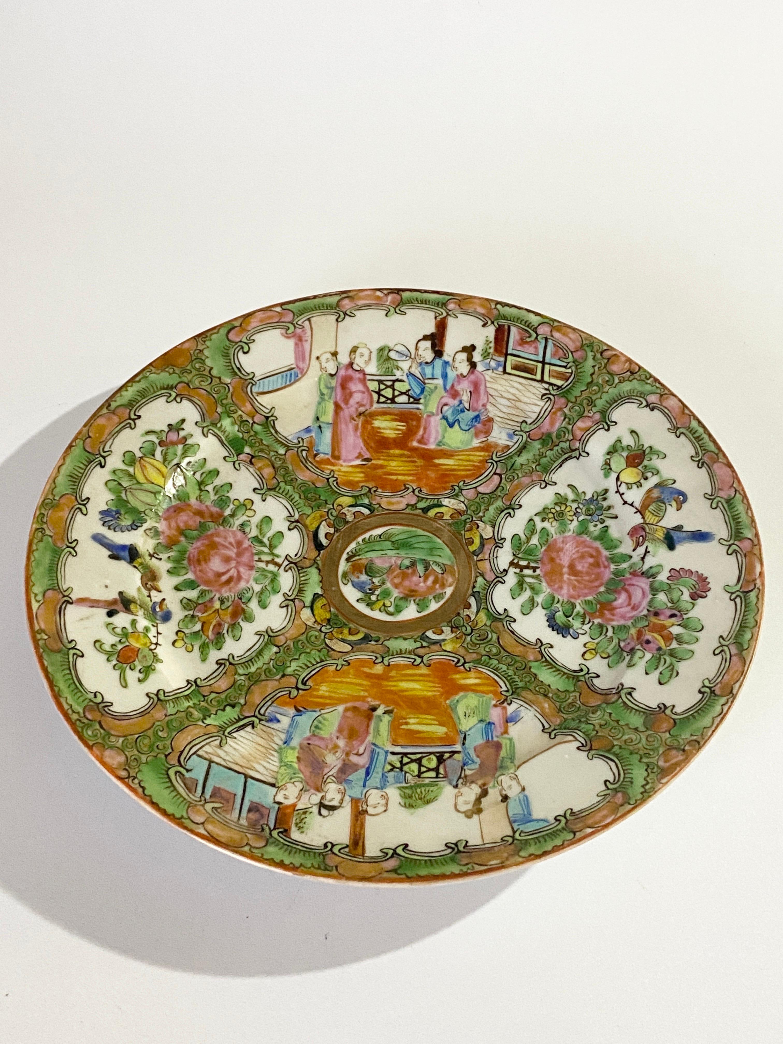 Fine Chinese Export Canton Porcelain Plate For Sale 4