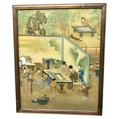 Fine Chinese Export Reverse Painting on Glass